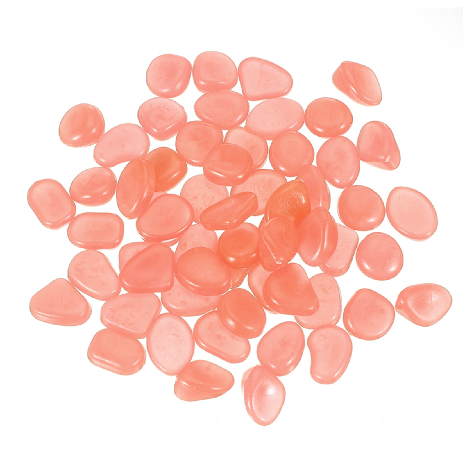 PATIKIL Glowing Stones, 100 Pcs Glow in the Dark Rocks for Indoor Outdoor Fish Tank Decorations Garden Yard Landscaping Gifts for Friends, Orange Red