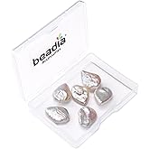 BEADIA Natural Irregular Waterdrop Freshwater Pearl Beads 17-20mm 6pcs Baroque Cultured Loose Gemstone Beads for DIY Jewelry Making