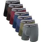 BAMBOO COOL Men's Ultra ComfortSoft Underwear, Moisture Wicking & Breathable No Ride Up Boxer Briefs with Fly, Multipack