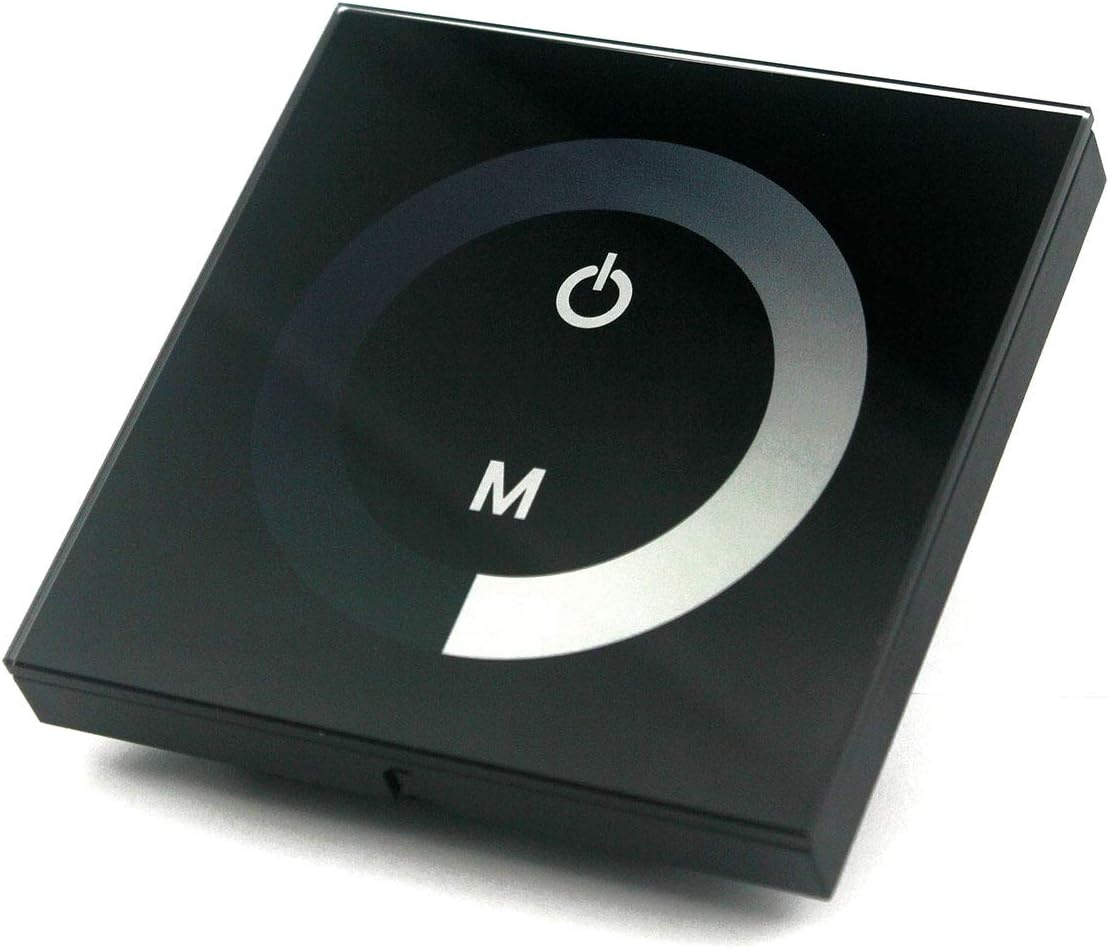 Taikuwu Touch Dimmer Switch 12V-24V DC Wall-Mounted with Glass Panel