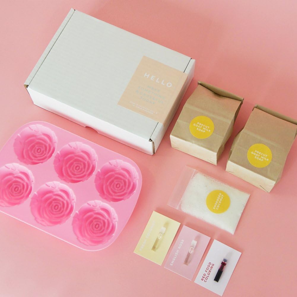 DIY Goat Milk Soap Making Kit, Makes 12 Moisturizing Soaps with EVERYTHING You Need