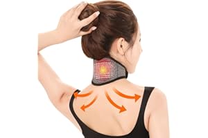 IBLUELOVER Magnetic Self Heating Neck Brace Adjustable Neck Wrap Protector Thermal Neck Guard Cervical Collar for Neck Relief Relaxation Sleeping
