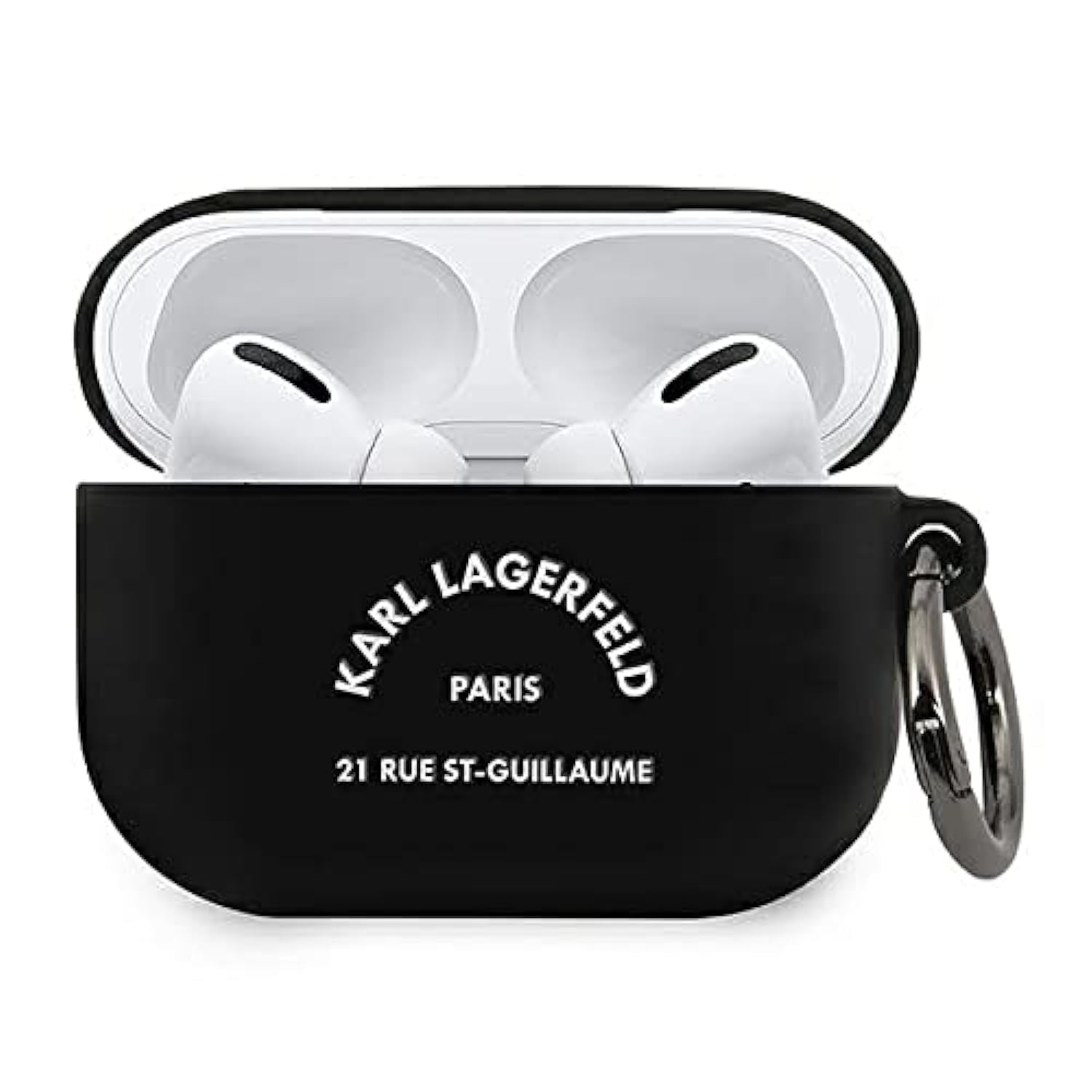 Karl Lagerfeld KLACAPSILRSGBK Cover for AirPods Pro Black Silicone RSG