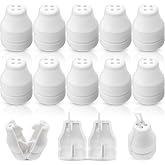 Pangda 10 Pack Blind Pull Cord Knobs - Anti-Strangulation Breakaway Design (Bell Shape, 4-Hole) Durable Plastic Tabs, Tool-Free Install Fits Blinds, Shades &amp; Curtains, Safe for Kids and Small Pets