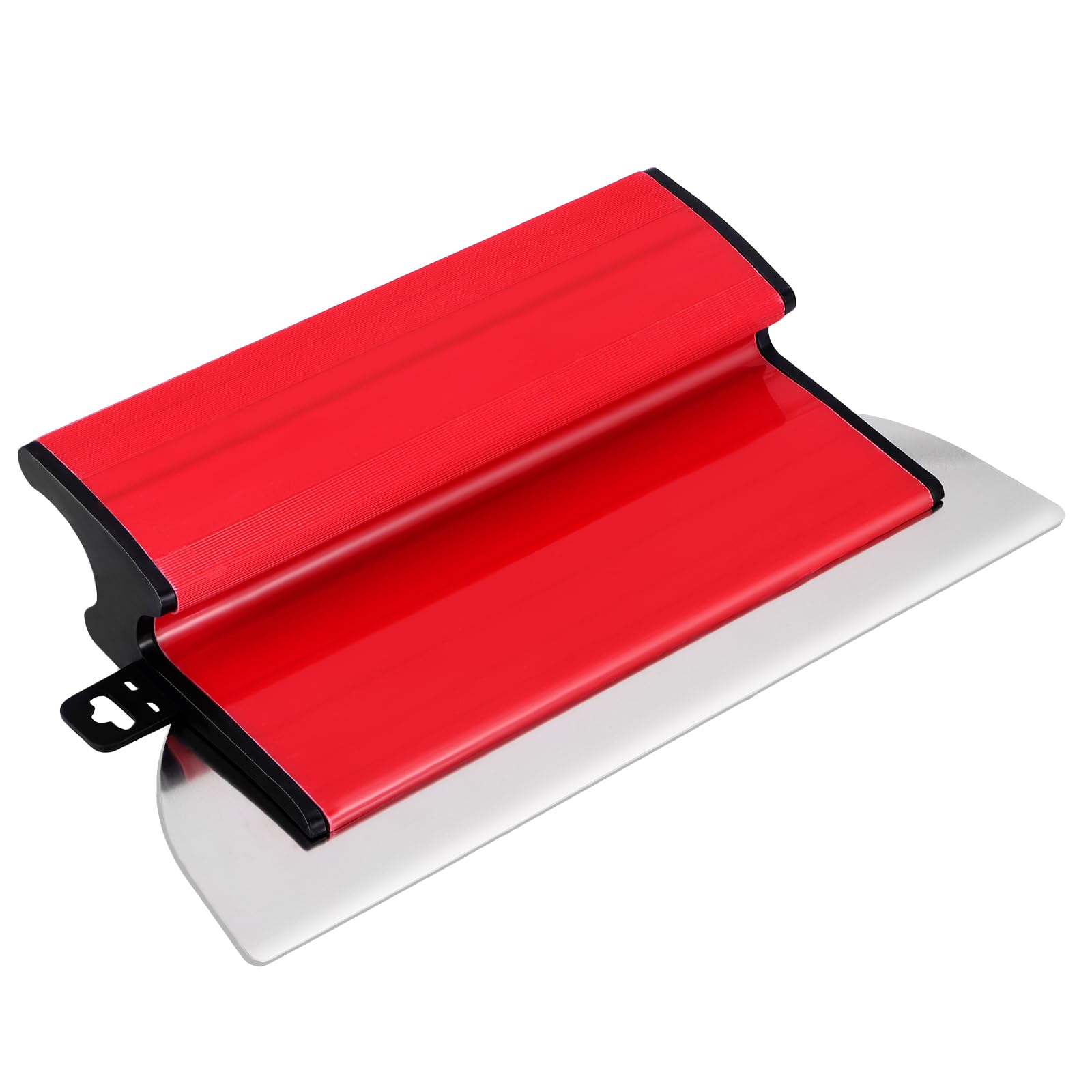 Drywall Skimming Blade - Smoothing Spatula High Grade Skimming Drywall Professional Plastering Trowel Durable Semi Flexible Finishing Trowel with Z-Shaped Handle (Red, 25CM)