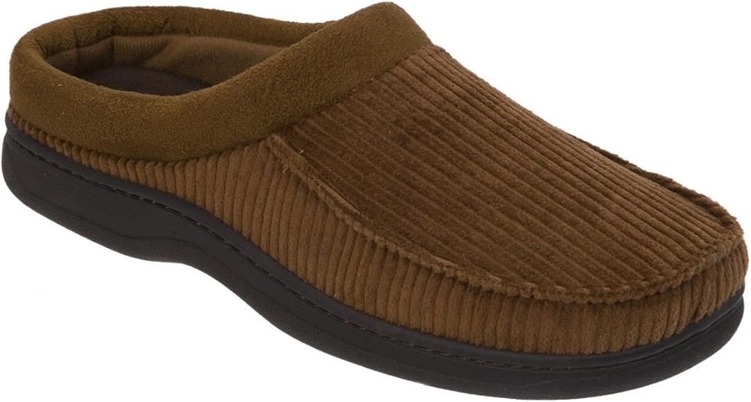 mens dearfoam corduroy slippers