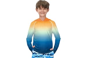 BesserBay Boys Sun Protection Hooded Long Sleeve Thumb Holes Rashguard Shirt 1-14 Years