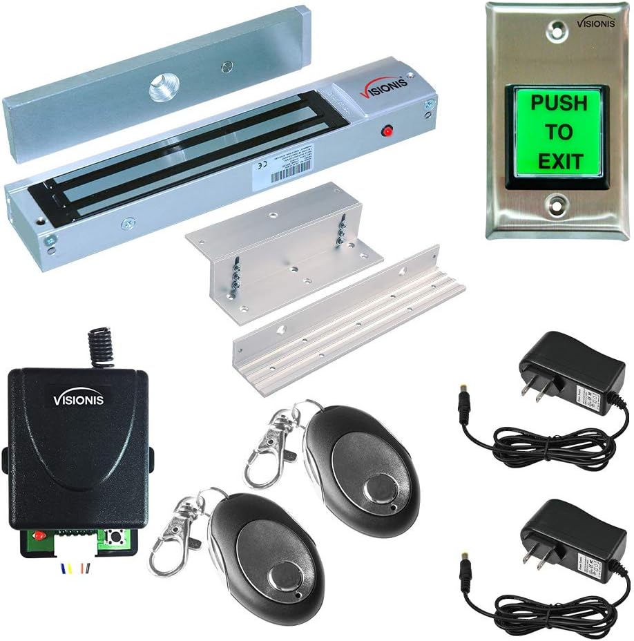 FPC-5013-VS One door Access Control Visionis Inswinging door 600lbs Electromagnetic lock kit with wireless receiver and remote kit