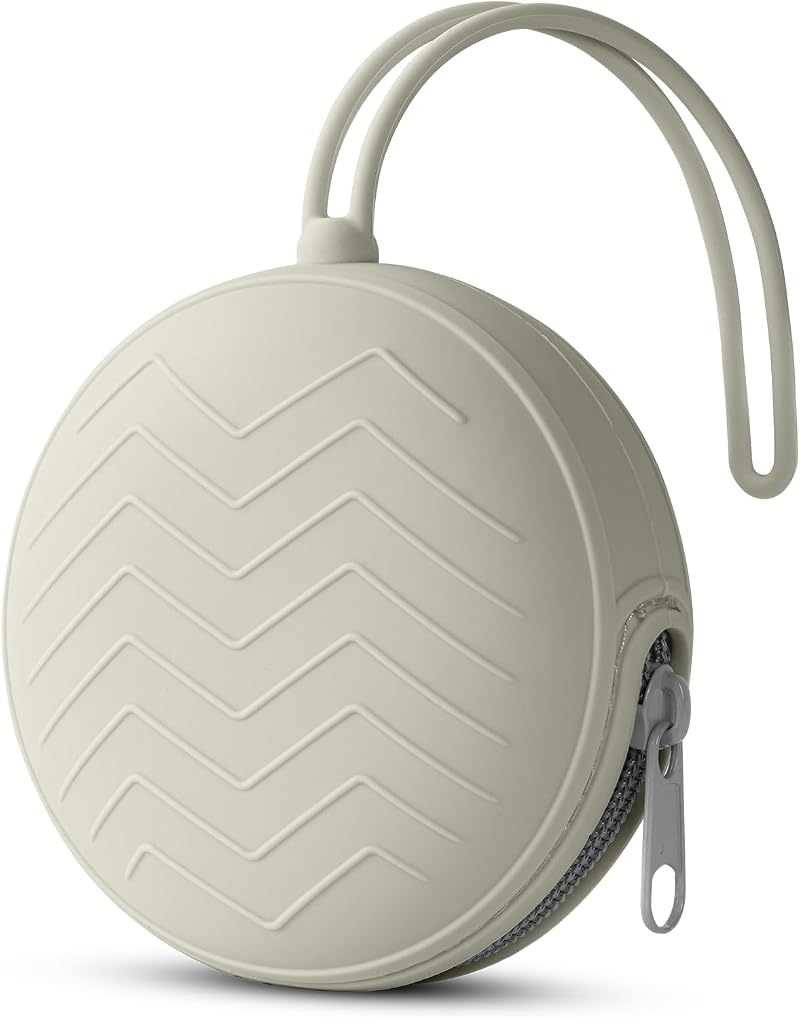 Aolso Silicone Pacifier Holder Case Grey, Baby Soother Pod Travel