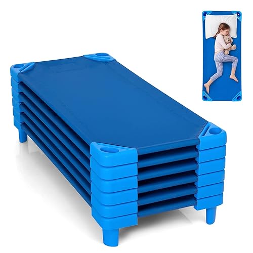 KOTEK Stackable Sleeping Daycare Cots for Kids, Portable Toddler