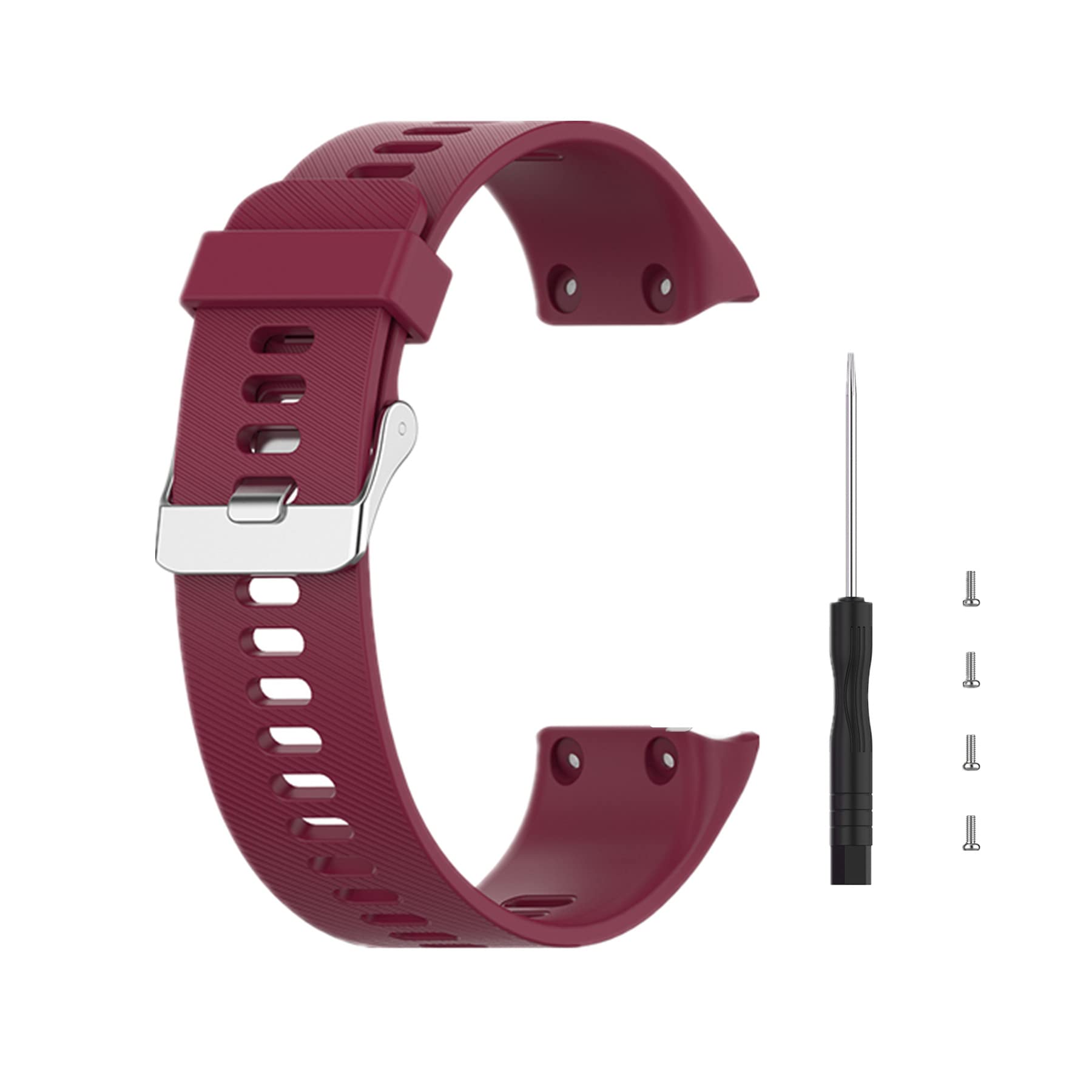 Watch Strap for Garmin Forerunner 35, Silicone Replacement Band Strap Ourdoor Sport Wrist Band for Garmin Forerunner 30 (Burgundy) — image 1