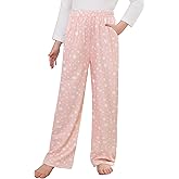 Arshiner Pajama Pants for Girls Long Sleep Plaid Pants Soft Lounge Pj Bottoms with Pockets