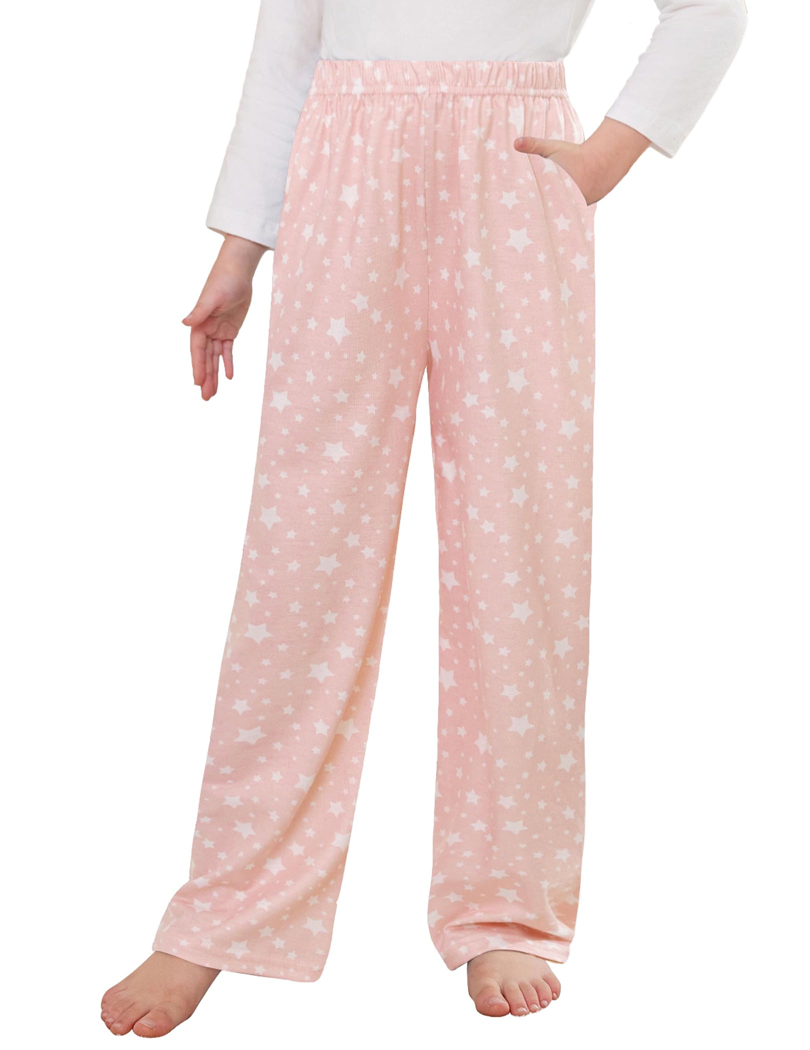 Arshiner Pajama Pants for Girls Long Sleep Plaid