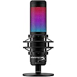 HyperX QuadCast S – RGB USB Condenser Microphone for PC, PS4, PS5 and Mac, Anti-Vibration Shock Mount, 4 Polar Patterns, Pop 