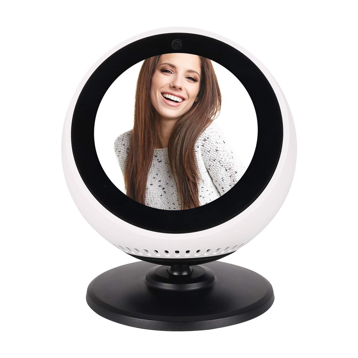 SoulQ Echo Spot Stand,360-degree Rotation Adjust Holder,Improves Viewing Angle Appearance for Amazon Echo Spot - Bracket Mount with Magnetic Base (Black)