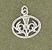 Corinna-Maria 925 Sterling Silver Oval Scottish Thistle Charm