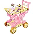 Disney Store Official Disney Beauty and The Beast Tea Cart Set – Includes Lumiere, Mrs. Potts, Chip, Cake with Plate & Server – Disney Princess Toys, with Singing Lumiere & Bubbling Tea Effect