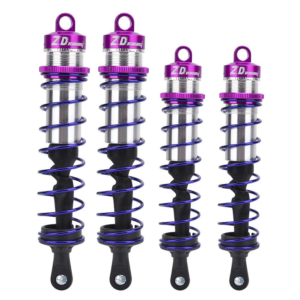 4pcs RC Car Front Rear Shock Damper, Metal Oil Pressure Adjustable Shock Damper RC Upgrade Replacement Accessories for 1/8 RC Car(Purple)