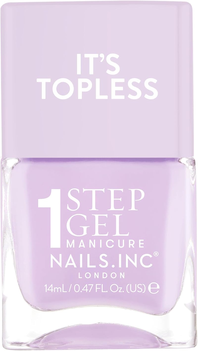 Nails.INC Its Topless Hailey Lilac Gel-Like Nail Polish 4-in-1