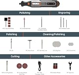 Worx 8V Cordless Rotary Tool WX106 USB Charging Variable Speed 3.2mm Collet 23pc view 6