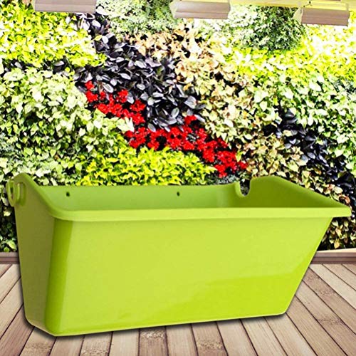 KSTORE Vertical Haken Balkonkasten mit Kräutern Gemüse Kunststoff-Fenster usw,Vert Clair,14 * 17 * 32.5cm – Bild 4