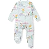Burt's Bees Baby Girls' Organic Cotton Sleep and Play Footed Pajamas