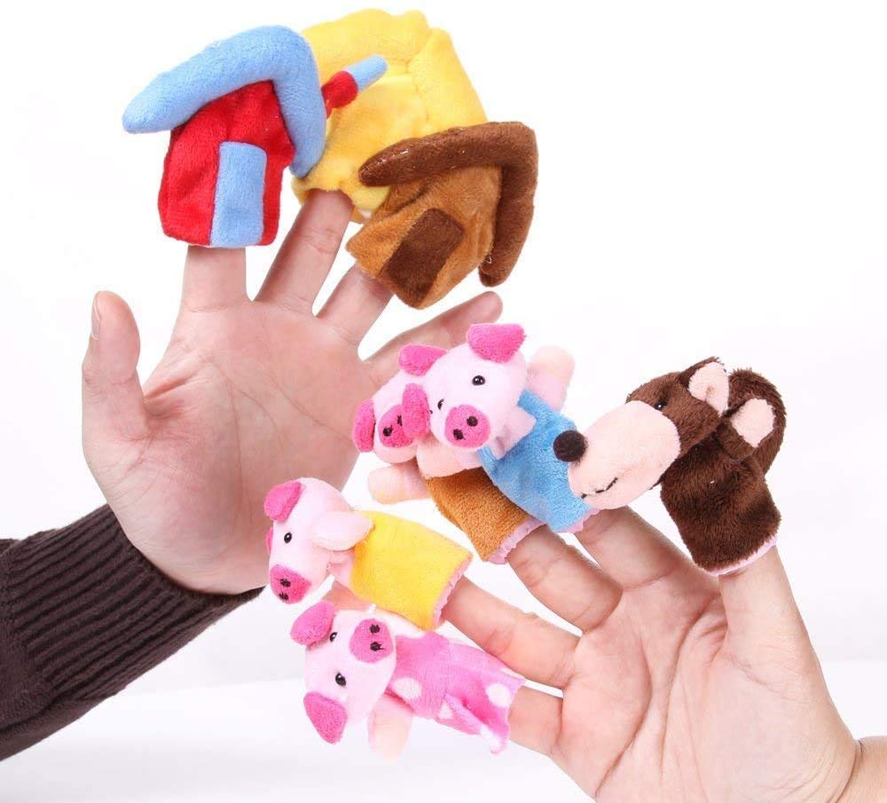 Jzhen Different Cute Hand Finger Animal Puppets Cartoon Baby Early Education Toys for Children Gift