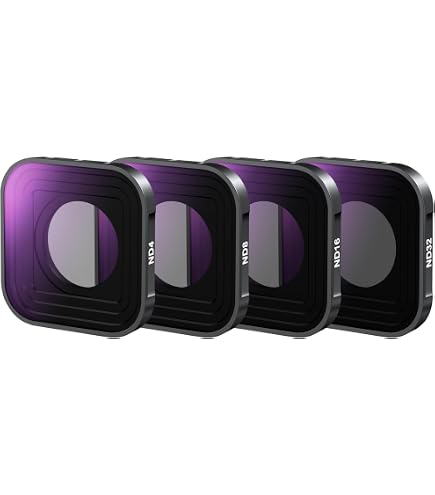 Pack 5 Filtres ND Pour Caméra Action 2 - Filtres Densité Neutre ND4/ND8/ND16/ND32/ND64 Multicouches