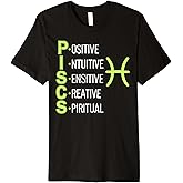 Pisces Zodiac Sign Star Astrology Birthday Horoscope Premium T-Shirt