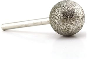 ILOVETOOL 30 mm Dia Spherical Head Diamond Grinding Bit Coated Mounted Points Round Ball Burs Grit 80 Shank 6mm Coarse Tools for Stone