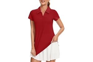 Ivicoer Womens Golf Shirt Polo Short Sleeve,Sleeveless,Long Sleeve Tennis Collared Top Dry Fit Athletic Clothes for Ladies