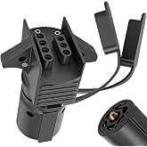 CXTM Multi Tow 7 Way to 4 Way Trailer Light Adapter Dual Output 4 &amp; 5 Flat | Two in One Design 7 Way Round to 4 Way and 5 Way Flat Trailer Plug Adapter,for Towing Pickup SUV RV Camper Truck