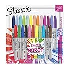Sharpie 1949557  Color Burst Permanent Markers, Fine Point, Assorted Colors, 24-Count