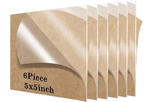 Lesnlok 5 x 5 Acrylic Sheet 1/8 Thick 3mm 6 Pieces Plexiglass Sheet,for Sign,Craft,Photo Frame, DIY Display Projects (6, 5" x 5")