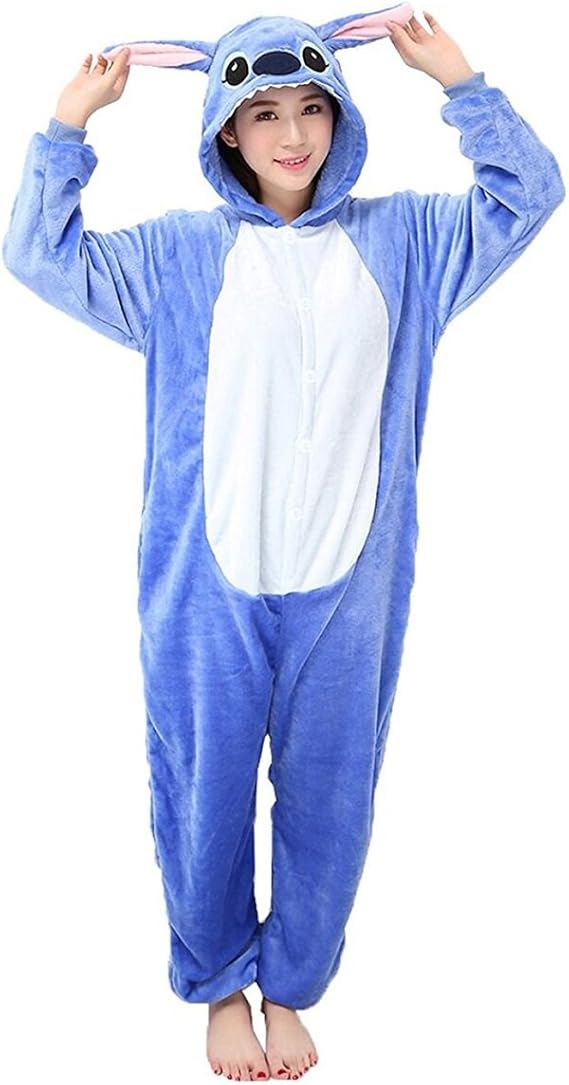 Mcdslrgo - Pijama de una Pieza - para Mujer Stitch Azul: Amazon.es