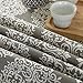 ColorBird Grey Medallion Tablecloth Cotton Linen Dust-proof Table Cover for Kitchen Dinning Tabletop Linen Decor (Round, 60 Inch)