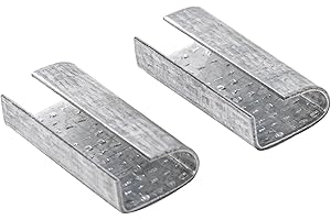 100 Pcs Packaging Strapping Open Serrated Seals, Incontesta 1/2" Strap Width Polyester(PET) Banding Clips for Plastic and Metal Buckles