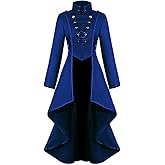 Medieval Steampunk Jacket for Women, Vintage Halloween Costumes Gothic Button Corset Tailcoat Tuxedo Uniform