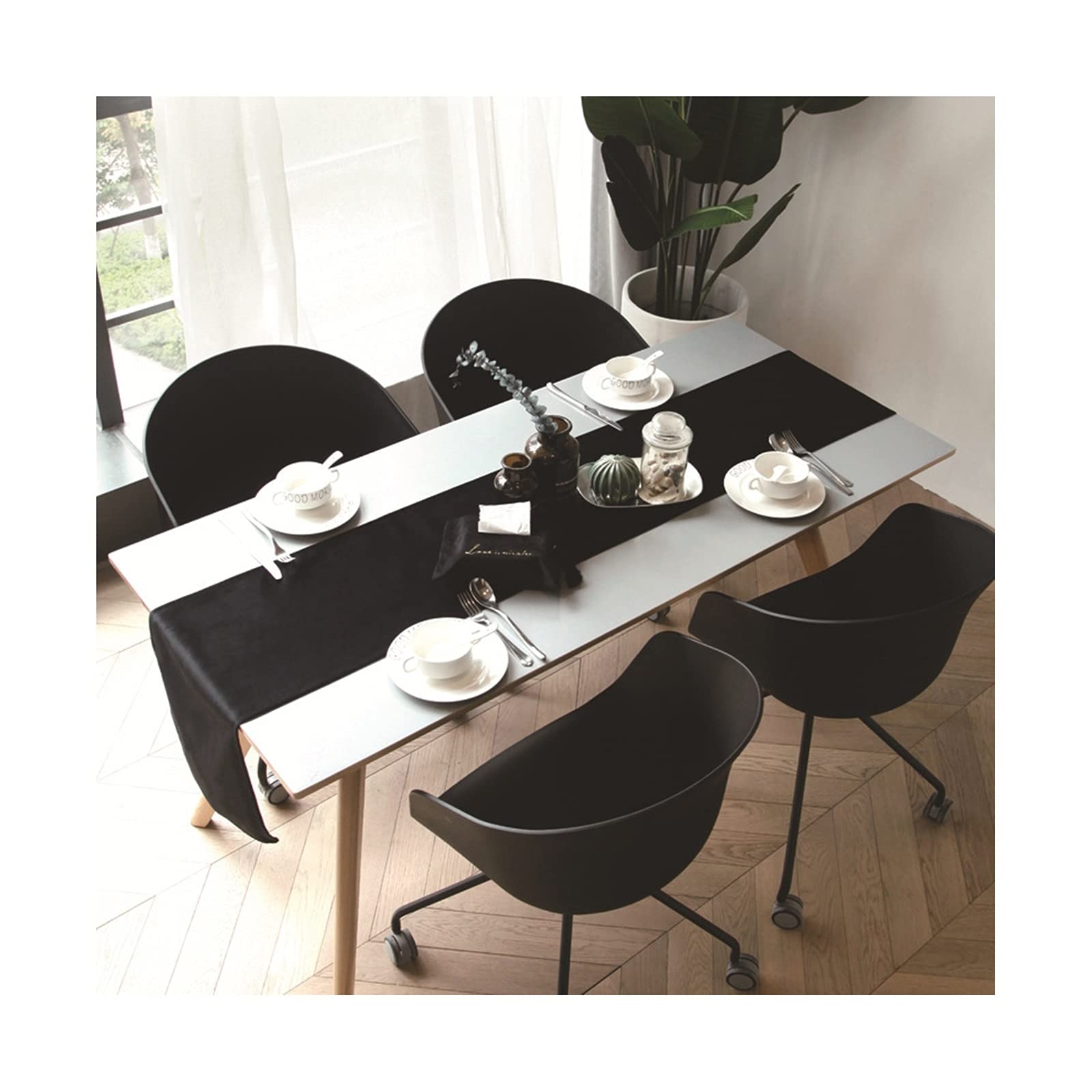 Beydodo Runner for Table Elegant Velvet, Table Runner Christmas Decorations 78 inche Long - Dining Table Runner Farmhouse Style