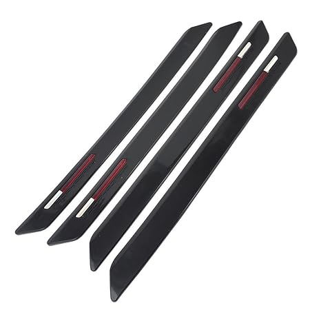 4pcs Gummi-Auto-Tür-Rammschutzleisten Schutz Klebeband Schwarz 18.5 '