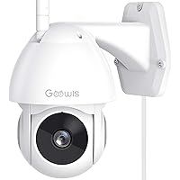 Security Camera Outdoor, Goowls 1080P Pan/Tilt 2.4G WiFi Home Smart Security Surveillance IP Camera Wired with…