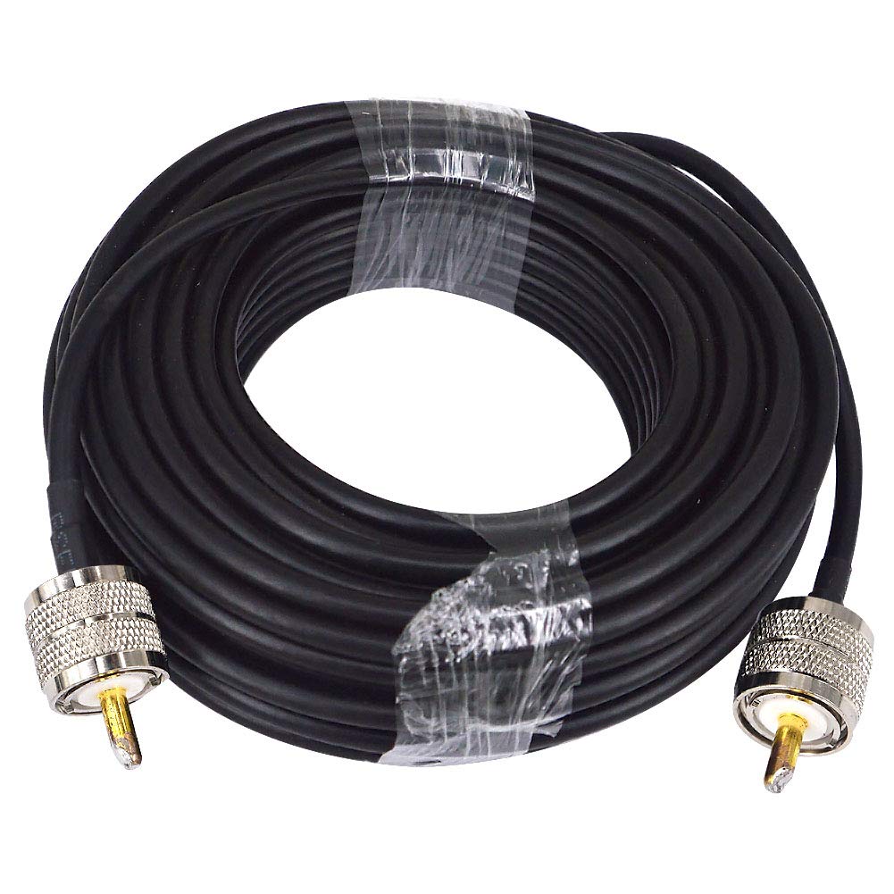 RG58 15M Low Loss UHF PL259 Male to Male WiFi Antenna Cable Coaxial
