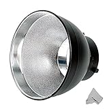 Fomito 55 Degree 7 Inch Standard Reflector Lamp Cover Dish Diffuser for Bowens Mount Studio Strobe Flash Lighting GODOX AD600B AD600BM AD1200, Jinbei, Golden Eagle, U2, NiceFoto, Oubao, Dison