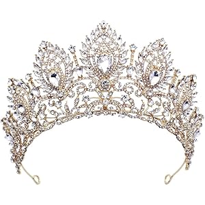 Women Vintage Rhinestoness Diadem Bride Crowns Party Prom Tiaras Queen Drop Crowns