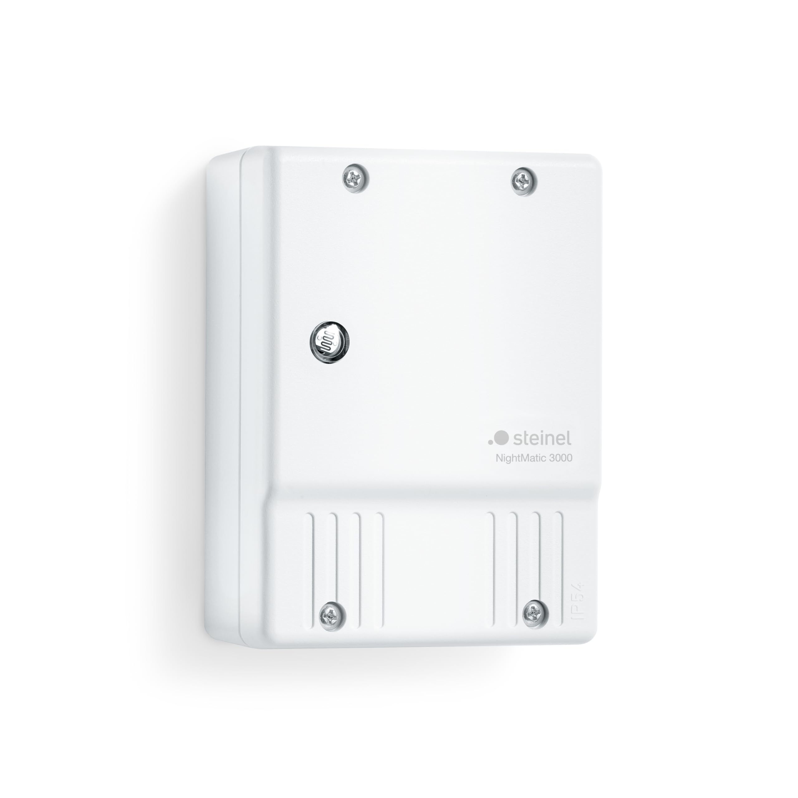 Steinel Photoelectric Lighting Controller NightMatic 3000 white, Outdoor Light Switch, Automatic Lighting, Economy Mode
