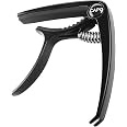 Universal Guitar Capo For Acoustic & Electric 6-String, Includes 4 Picks, Black
