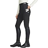 Willit Women's Horse Riding Pants Knee-Patch Equestrian Breeches Horseback Schooling Tights Zipper Pockets