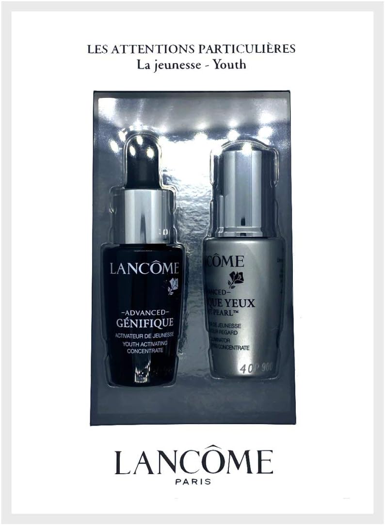 Lancome 2PC Gift SET - Advanced Genifique YEUX - Light PEARL Eye Illuminator Youth Activatiing Concentrate 5 ml & Advanced Genifique e7 ml / 0.23 Fl Oz Youth Activating Concentrate Skin Looks Younger