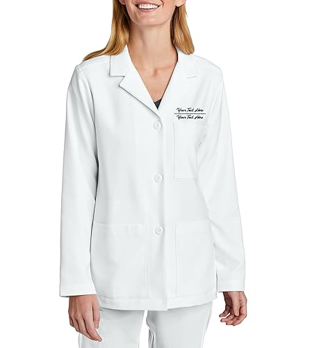 Custom Women Scrub Lab Coats Embroidered Medical Laboratory Coat