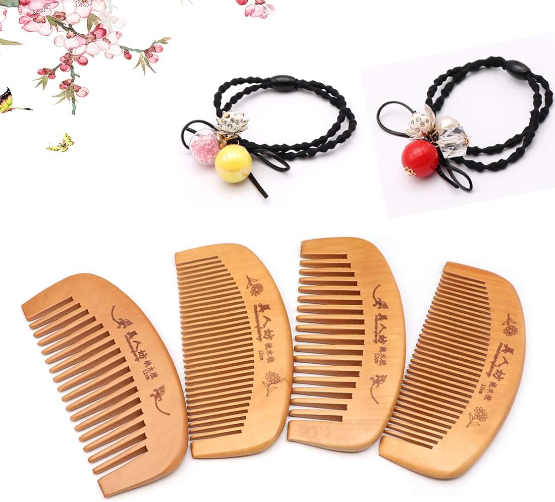 Handmade Wooden Hair Comb for Curly Wide Toothed Wooden Comb Anti Static and Barrier Free Hand Brushing Beard Hair Suitable for Women Male Static Natural Wood Sandalwood Comb - Image 5